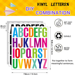 alphabet stickers 2 inch tall letters set