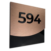 alumadesignco bronze hotel door numbers 4.7x4.7 inch three-layer door plate on door