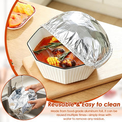 Thickened aluminum foil bowl lid keeps heat retention up to 110°C