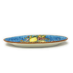 grape leaves and flowers accent on tray