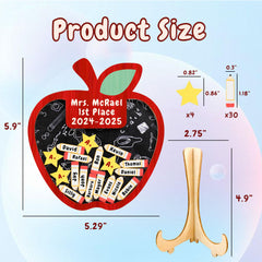 Back to school gift concept with apple magnet