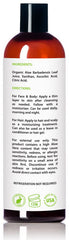 After sun care use Amara Aloe Vera Gel 12oz application