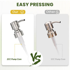 Boston Round glass soap dispenser design set of 2