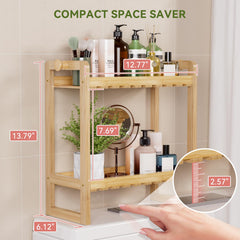 Compact bathroom shelf dimensions 6.12 D x 12.77 W x 13.79 H
