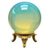 Amazing Gemstone Opalite Crystal Ball with Stand 1.5 inch diameter on display