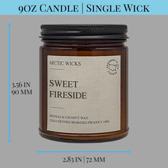 Amber scented fireside candle Arctic Wicks