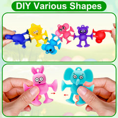 Suction cup toys that stick to bathtubs windows and tiles