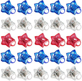 AMENON 24 pcs LED light up star rings for patriotic events