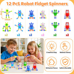 Transformable animal fidget spinners bunny unicorn AMENON 12 pack