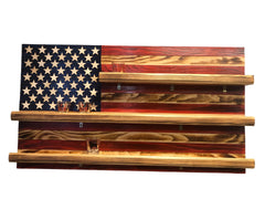America Flag Shot Glass Holder wooden American flag display