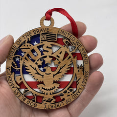 american flag christmas ornament decorative piece