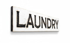 Americana Signs LAUNDRY sign carved from solid lumber 40x8