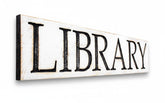 Americana Signs LIBRARY Sign on a 40x8 solid wood board