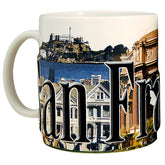 Americaware San Francisco 18oz Color Relief coffee mug side view