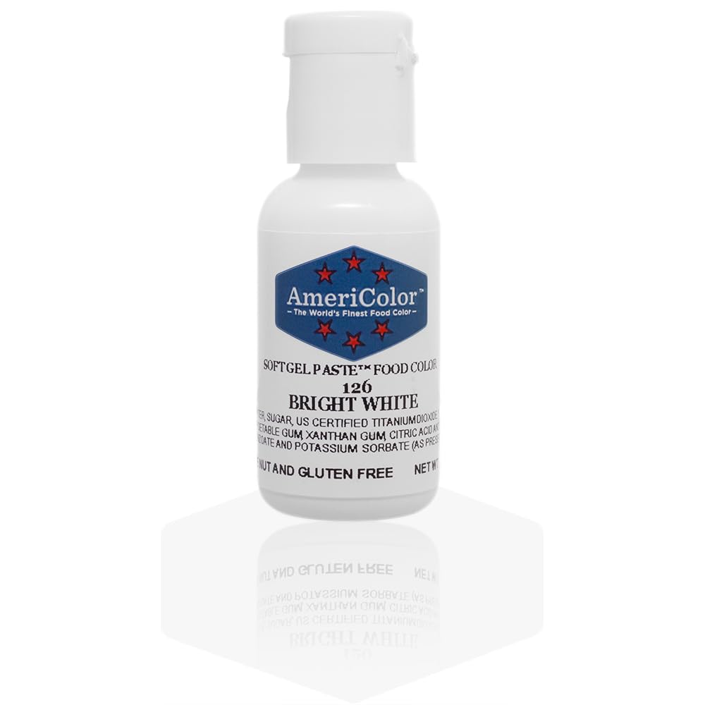 AmeriColor Bright White Soft Gel Paste bottle 0.75 oz