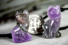 amethyst cat totem figurine 9212