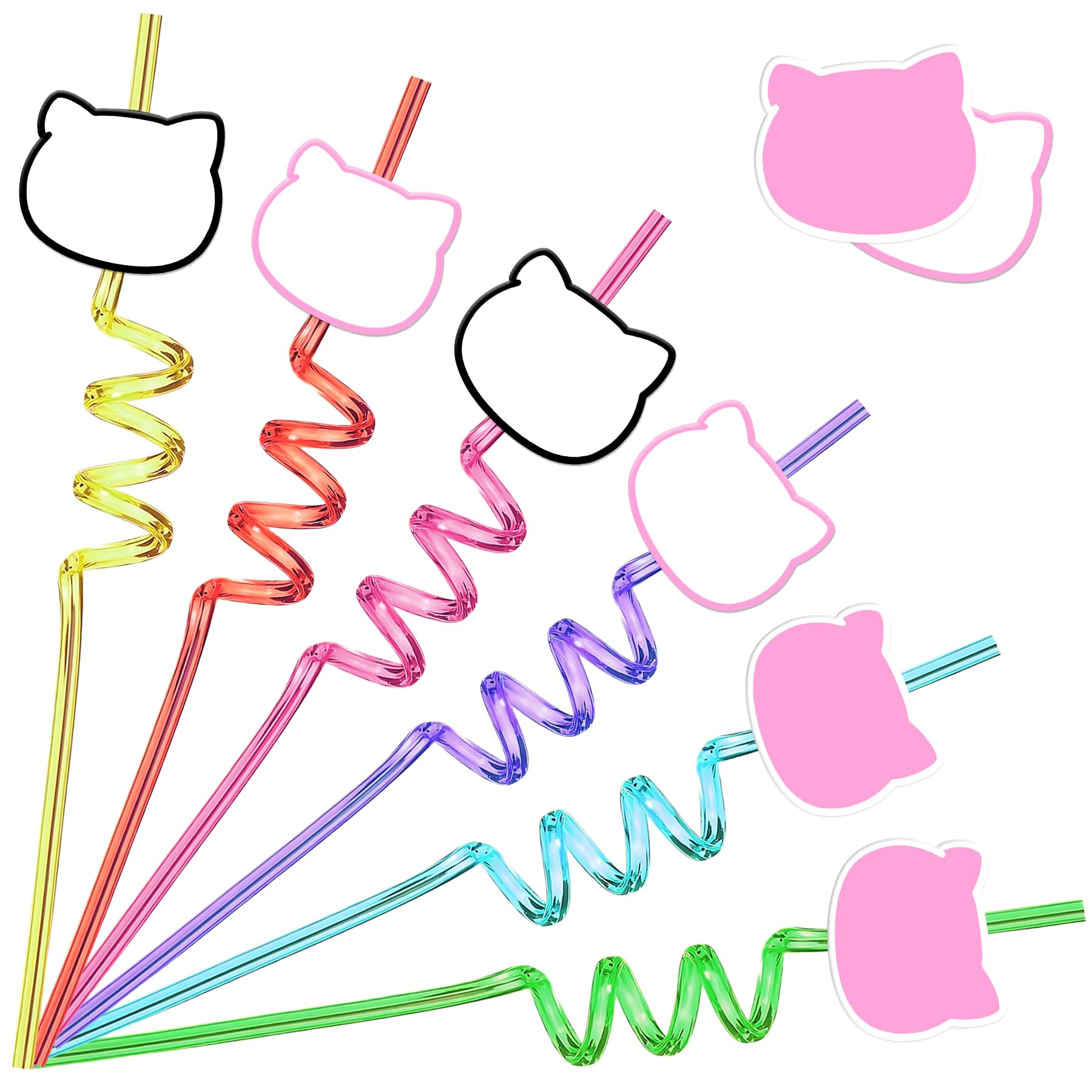AMFZON 24 Kitty party straw blue color design