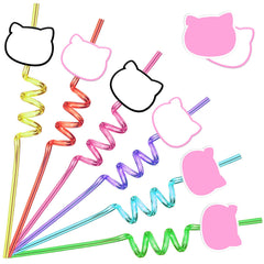 AMFZON 24 Kitty party straw blue color design