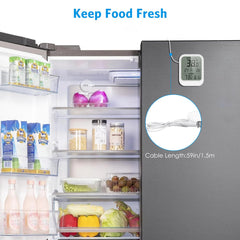 Fridge thermometer LCD display with ambient temperature and humidity