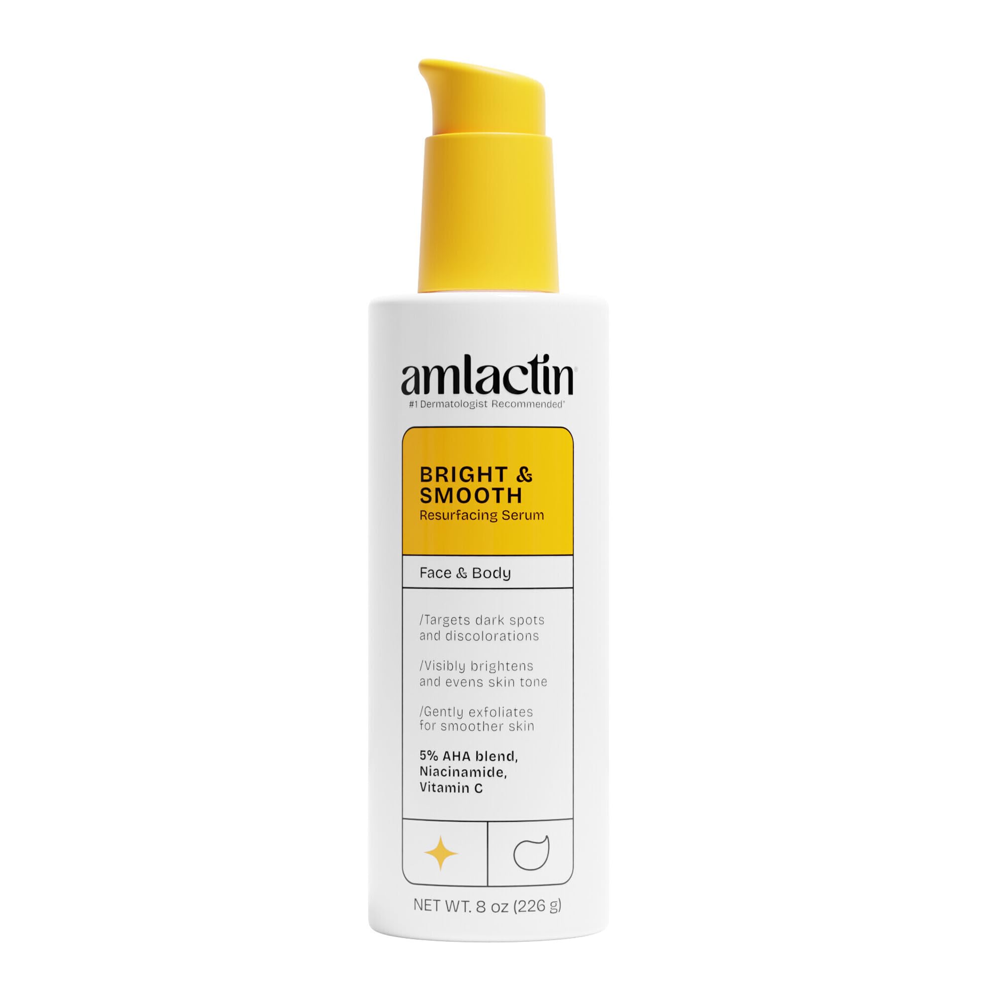 Amlactin Bright & Smooth Resurfacing Serum bottle 8 oz