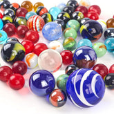 AMOR PRESENT 85PCS glass marbles set in assorted colors