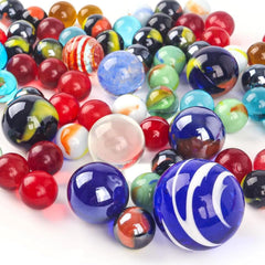 AMOR PRESENT 85PCS glass marbles set in assorted colors