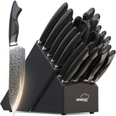 Amorston 22 piece knife set in block