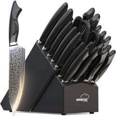 Amorston 22 piece knife set in block
