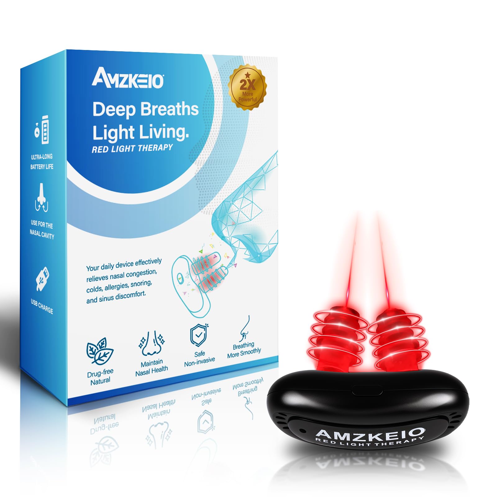 AMZKEIO nasal device for red light therapy