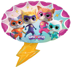 Anagram SuperKitties 27 inch jumbo foil balloon with lightning bolt