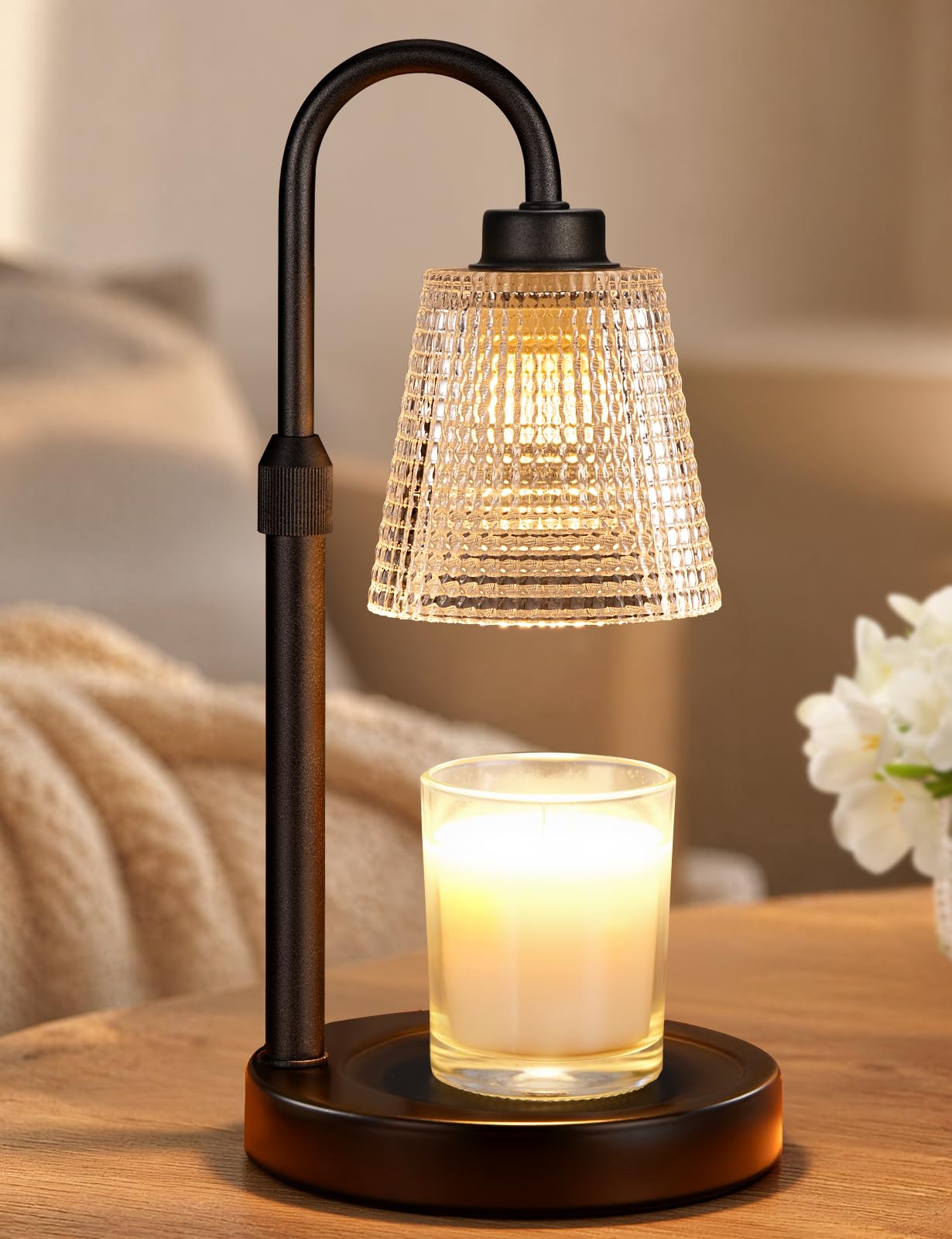 Anbomo candle warmer lamp matte black with timer