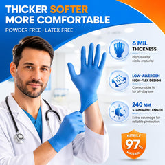 ANBOSON 6 mil nitrile gloves close-up