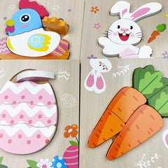Anditoy carrot puzzle from 4 Pack Easter Wooden Puzzles