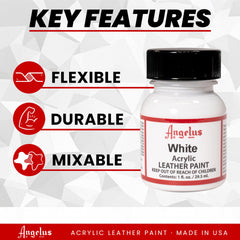 Angelus white leather paint for shoes and bags
