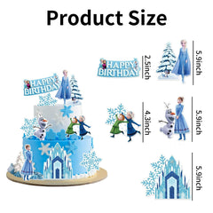 Cake toppers with plastic insert pins for upright display