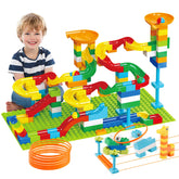 Anpcso Marble Run Building Blocks 128 PCS set with colorful blocks