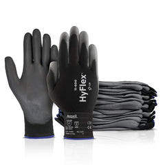 Ansell HyFlex 11-600 black gloves size L
