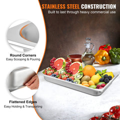 Anti-jam stainless hotel pans for steam tables