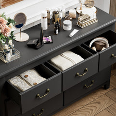 antique gold handles on HOUROM dresser