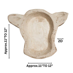 Antique off white dough bowl 11x12x2 size