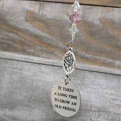 Antique silver tree of life connector on charm