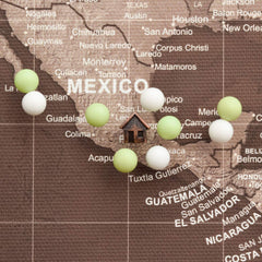 Antiqued Bronze house map push pins set 3