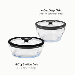 Anyday medium glass storage container set