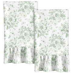 AnyDesign ruffled kitchen towels 2pcs set