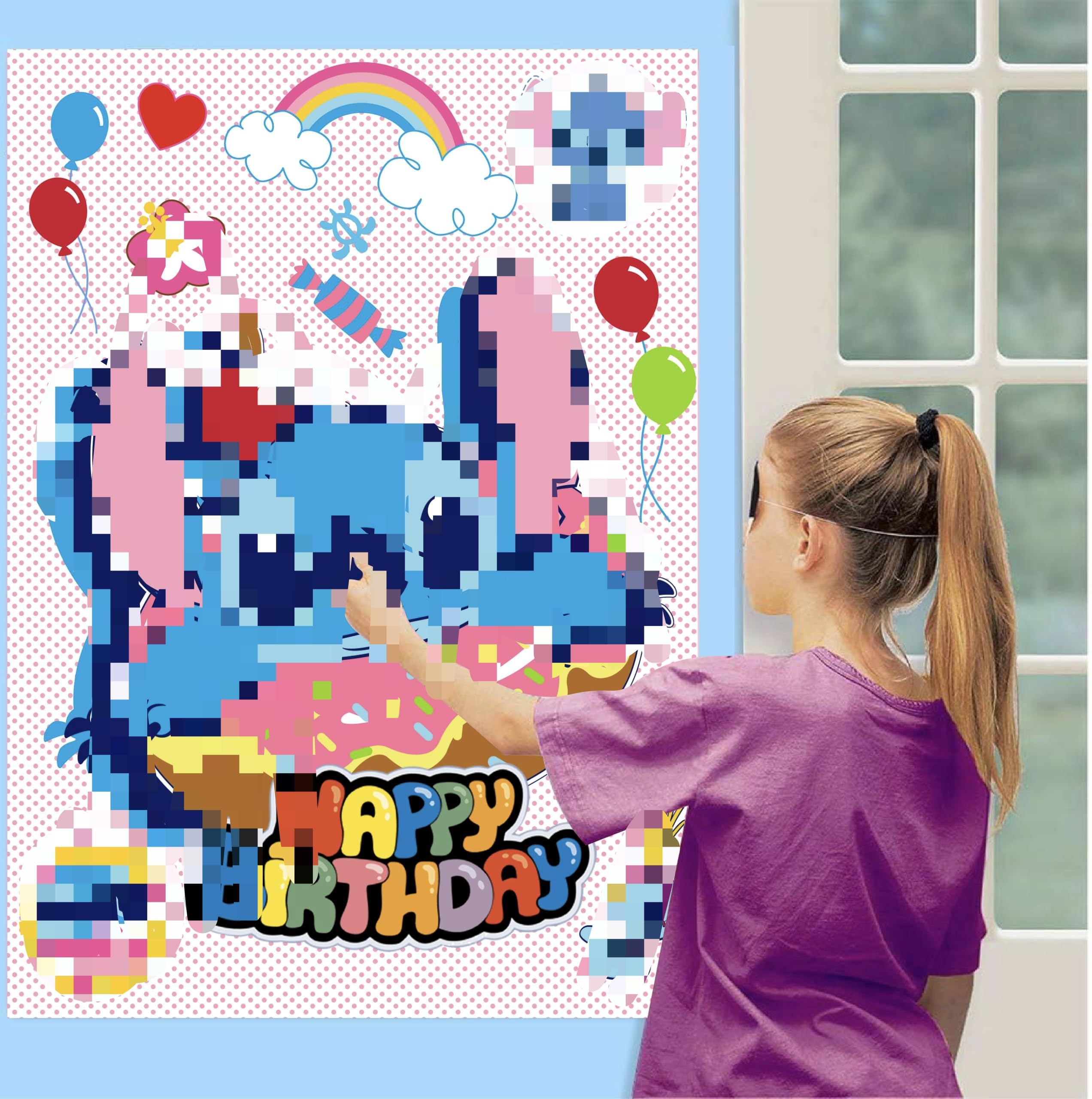 Anyfate pin the nose game set with large poster and nose stickers