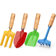 Anzmtosn kids metal garden tool set 4 pack