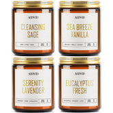 AOOVOO scented candles four piece set in glass jars
