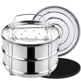 Aozita stackable steamer insert pans for Instant Pot 6/8 qt