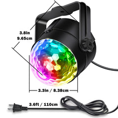 Disco Ball Party Lights remote control usage example