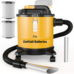 ApexPower cordless ash vacuum for pellet stoves with 38 inch hose